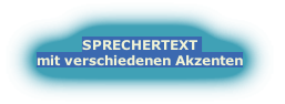 SPRECHERTEXT 
mit verschiedenen Akzenten
